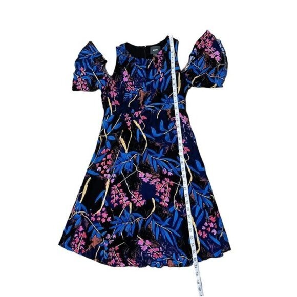 LAST CHANCE ANTHROPOLOGIE MAEVE Elia Cold-Shoulder Floral Dress Size 4 - Picture 4 of 10